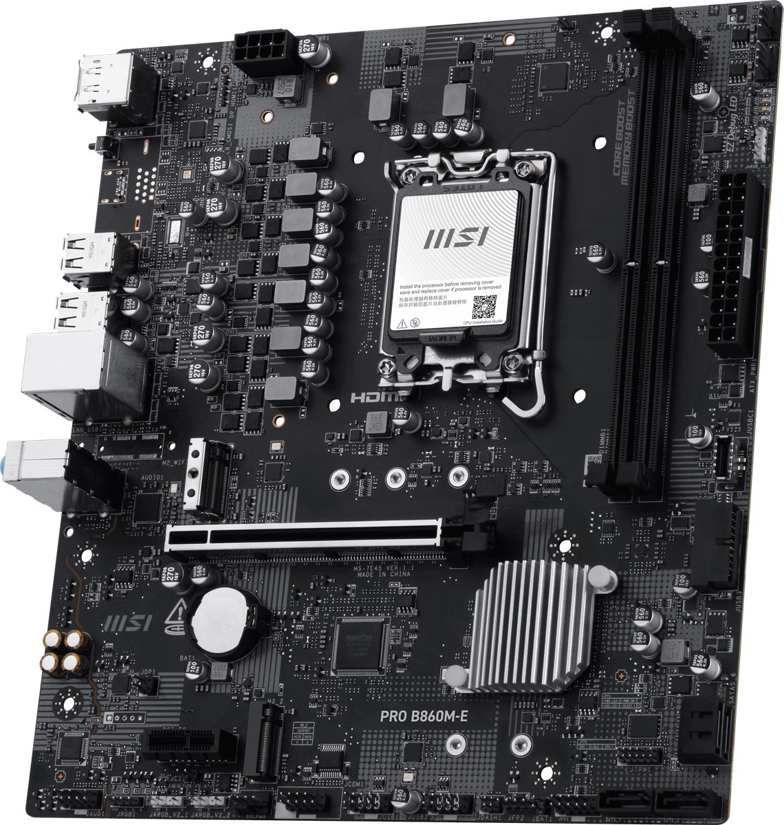 MSI PRO B860M-E DDR5 HDMI-DP PCIE 5.0 1851p mATX