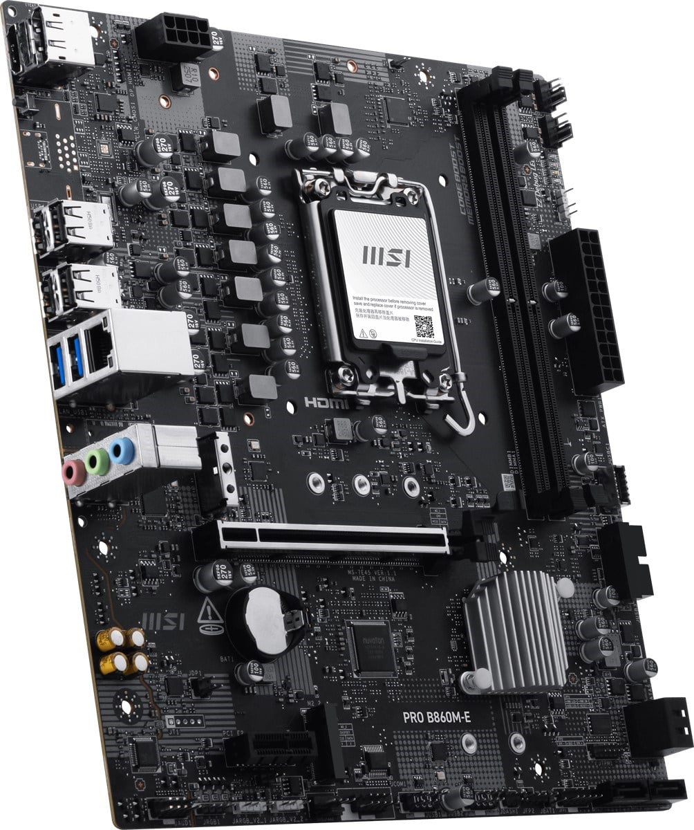 MSI PRO B860M-E DDR5 HDMI-DP PCIE 5.0 1851p mATX