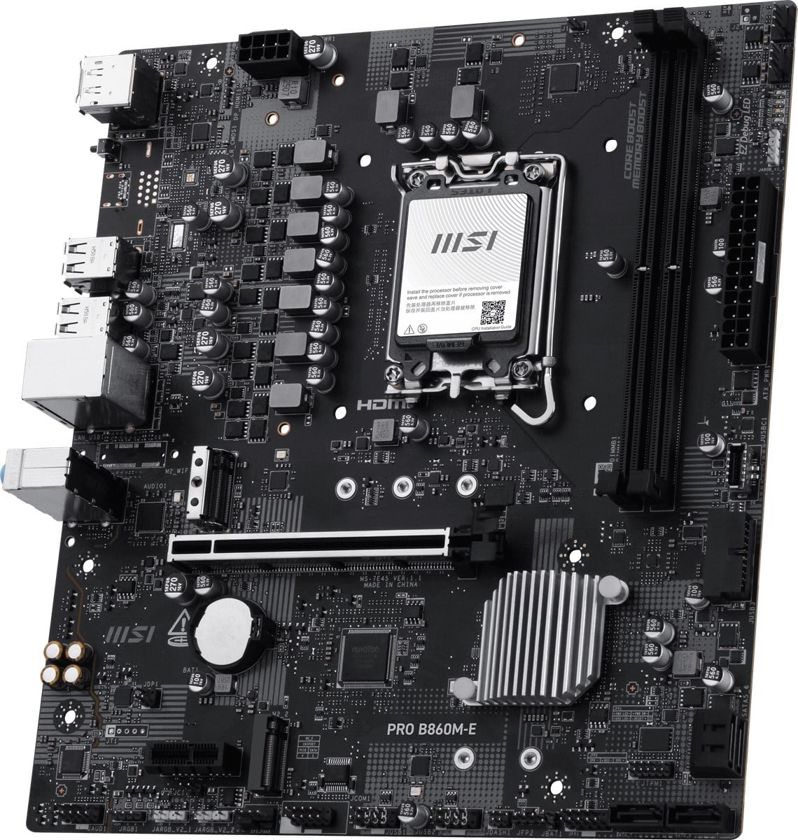 MSI PRO B860M-E DDR5 HDMI-DP PCIE 5.0 1851p mATX