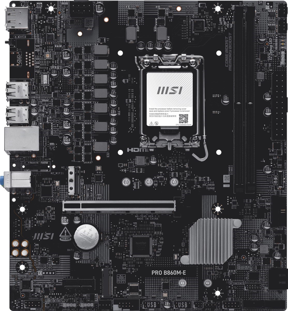 MSI PRO B860M-E DDR5 HDMI-DP PCIE 5.0 1851p mATX