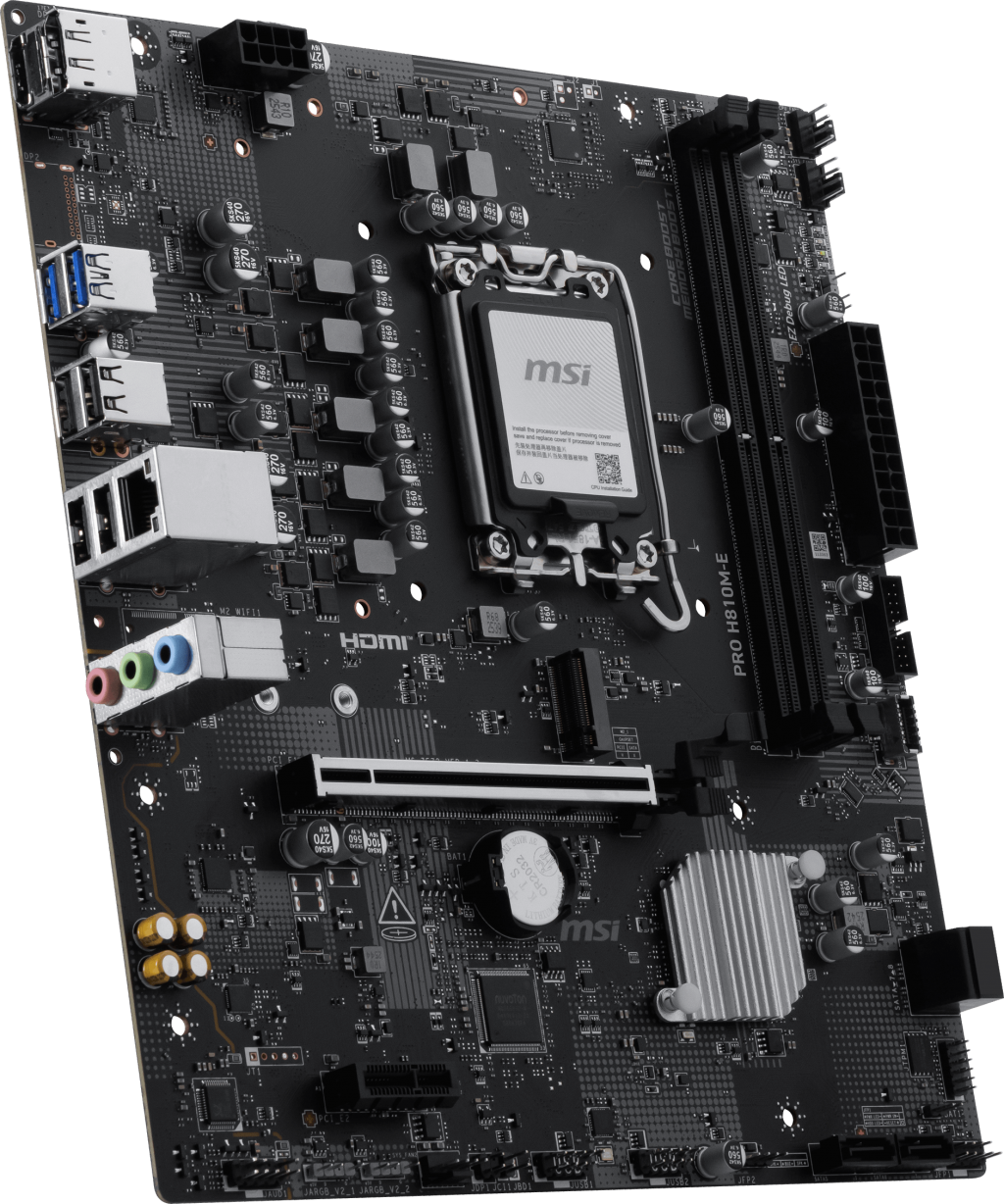 MSI PRO H810M-E DDR5 HDMI-DP PCIE 4.0 1851p mATX