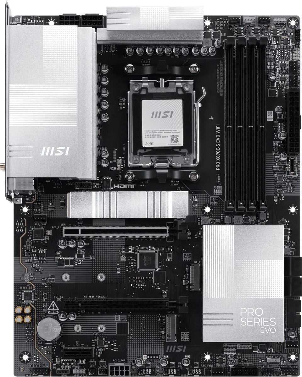 MSI PRO X870E-S EVO WIFI7 DDR5 HDMI-DP TYPEC PCIE 5.0 AM5 ATX