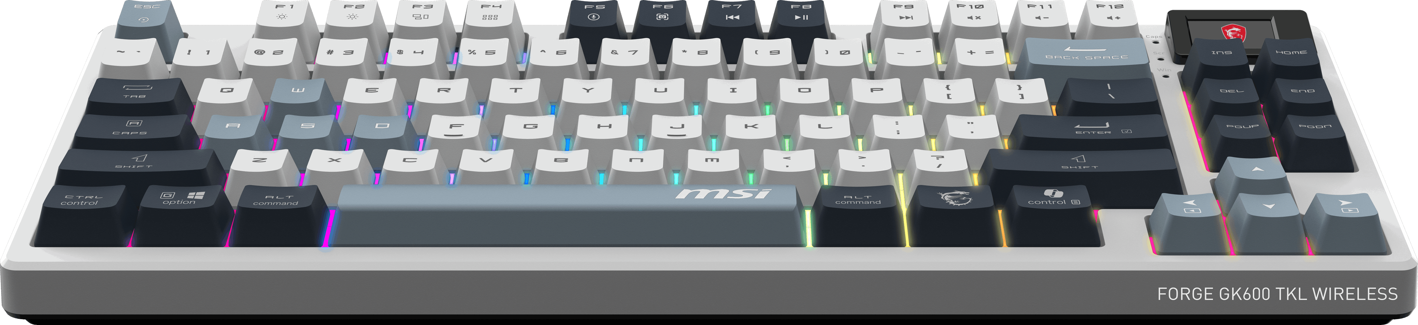 MSI Q TR GG Forge GK600 TKL Sky Switch Mekanik Beyaz Oyuncu Klavyesi