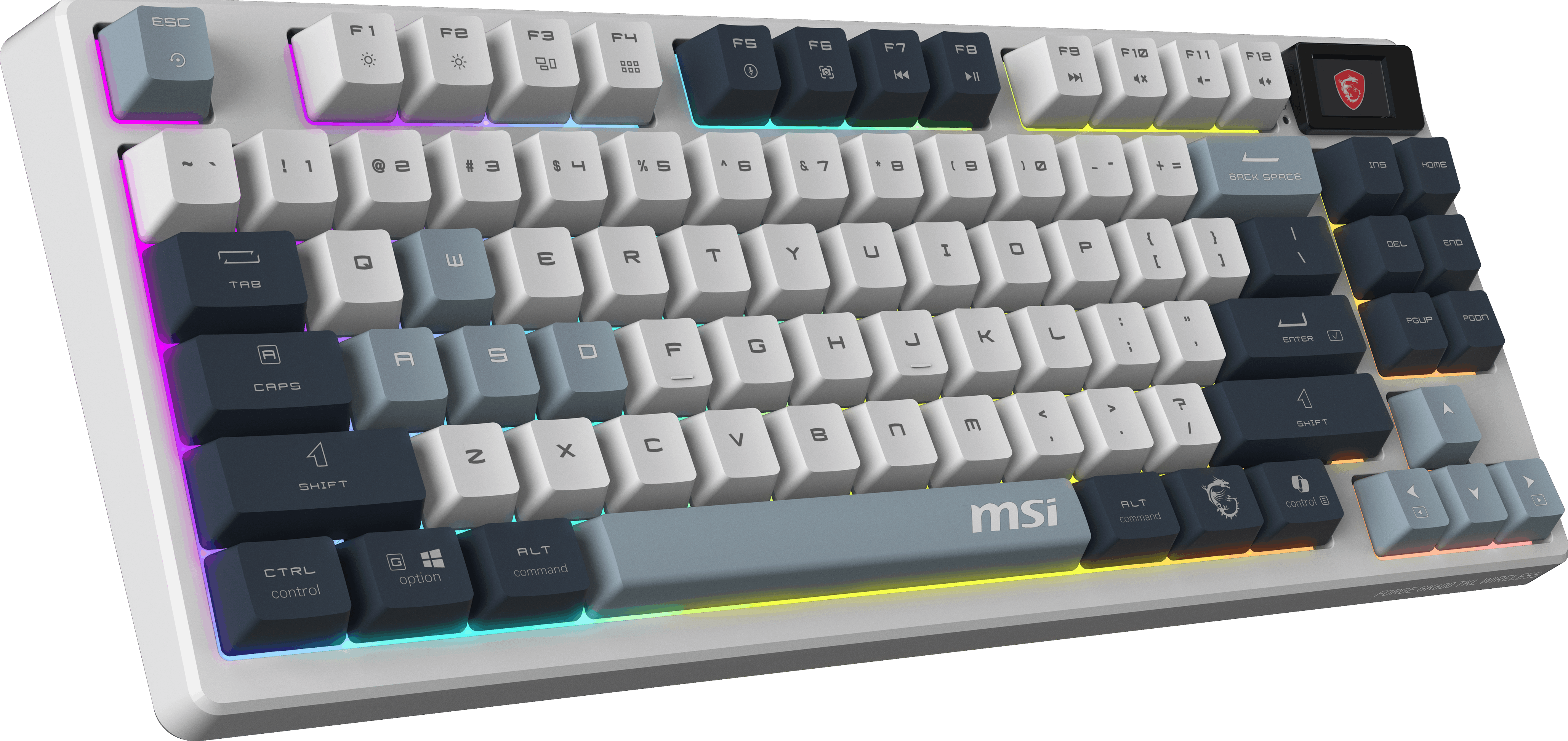 MSI Q TR GG Forge GK600 TKL Sky Switch Mekanik Beyaz Oyuncu Klavyesi