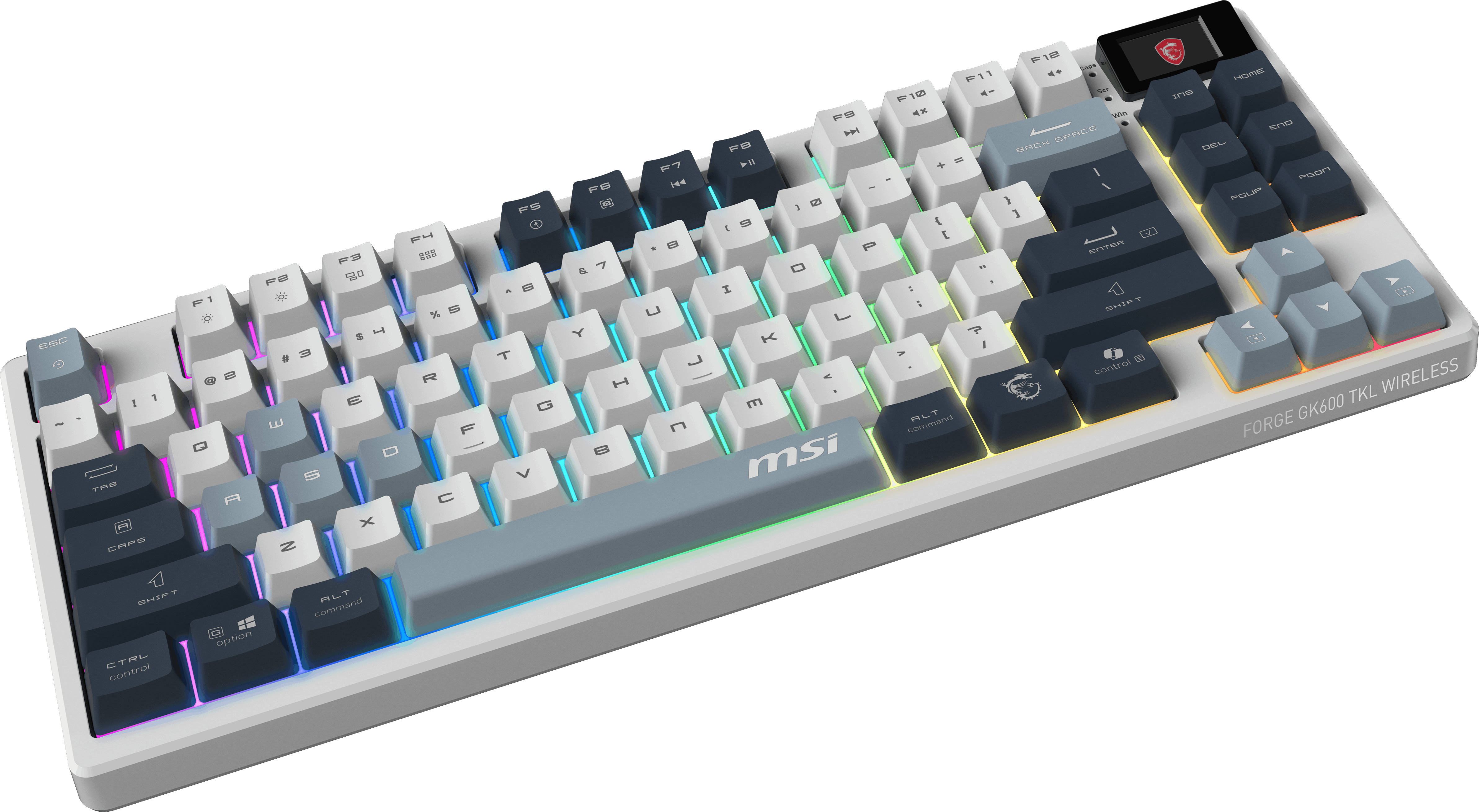 MSI Q TR GG Forge GK600 TKL Sky Switch Mekanik Beyaz Oyuncu Klavyesi