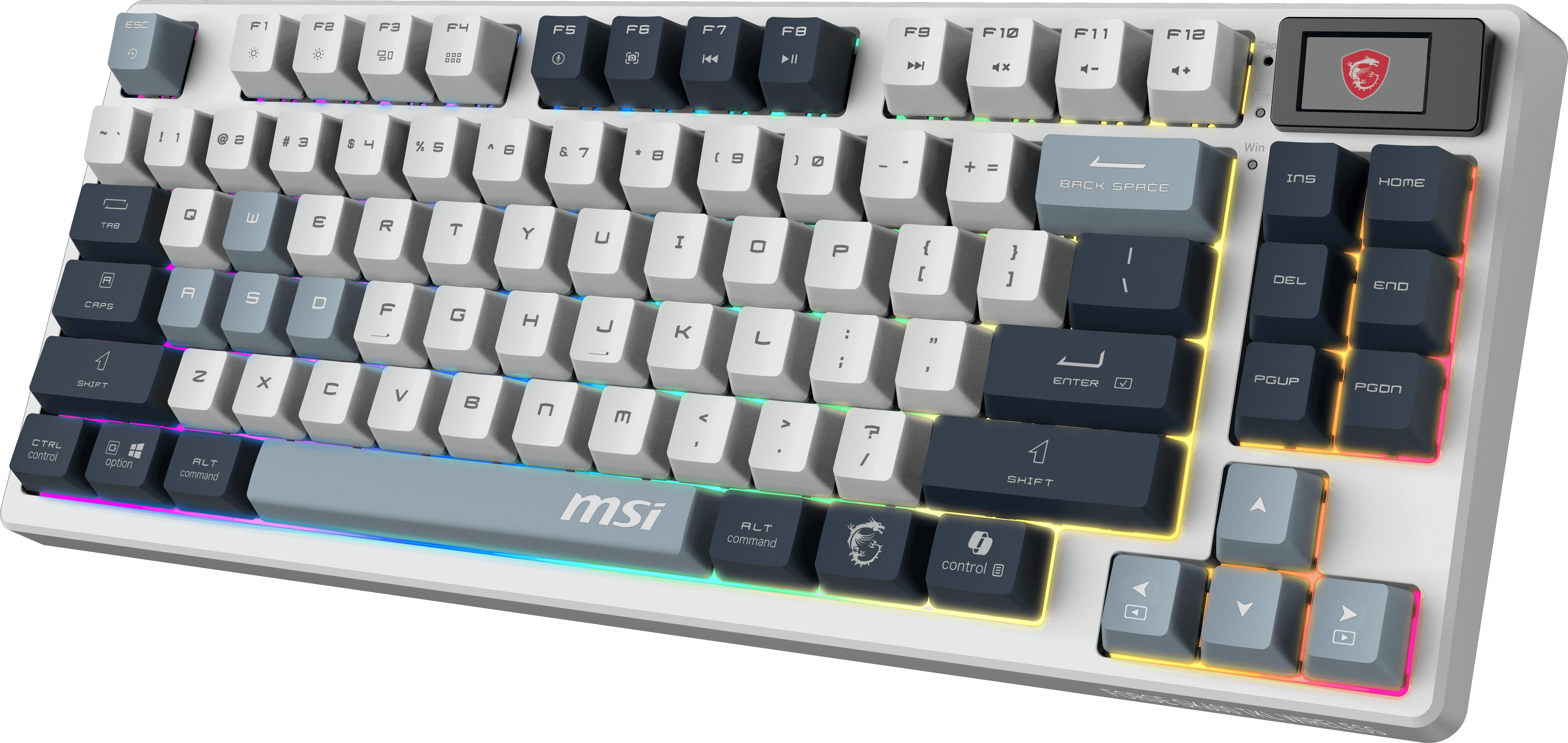 MSI Q TR GG Forge GK600 TKL Sky Switch Mekanik Beyaz Oyuncu Klavyesi