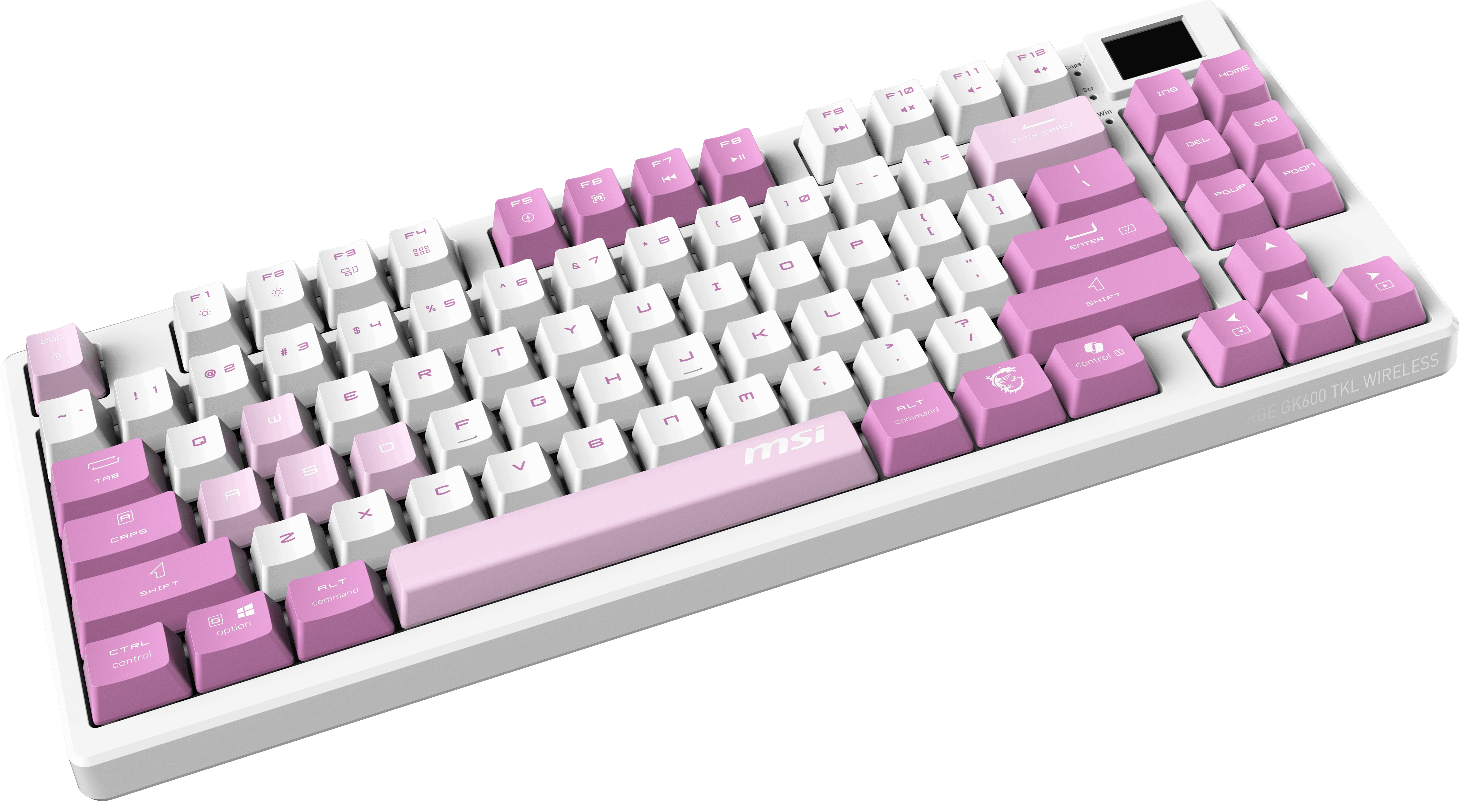 MSI Q TR GG Forge GK600 TKL Violet Switch Mekanik Beyaz/Mor Oyuncu Klavyesi