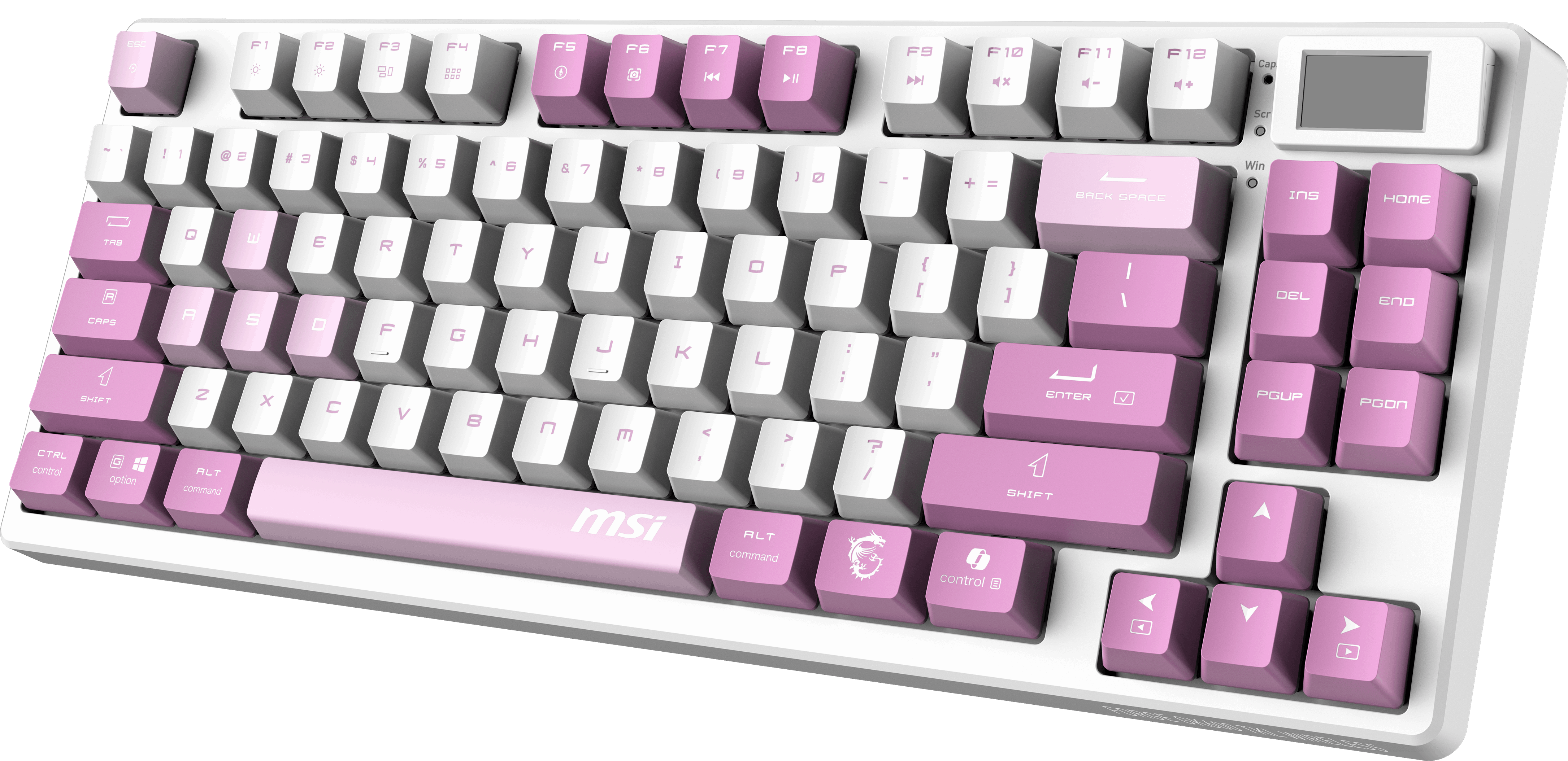 MSI Q TR GG Forge GK600 TKL Violet Switch Mekanik Beyaz/Mor Oyuncu Klavyesi
