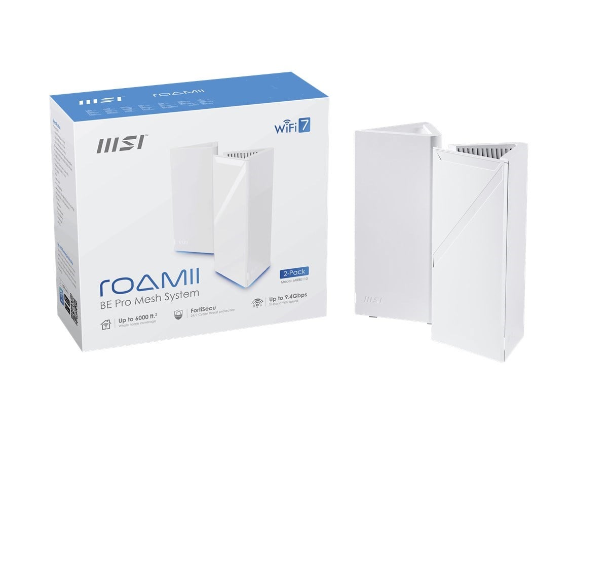MSI ROAMII BE PRO MRBE110 WIFI7 BE11000 Ev Ofis Router 2'li Paket