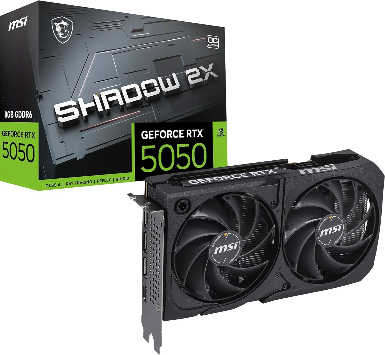 MSI RTX 5050 8G Shadow 2X OC G5050-8S2C 128 Bit GDDR6 8 GB Ekran KartıMsiEkran KartıB07136