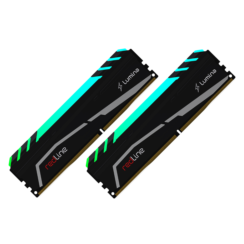 MUSHKIN redLine Lumina, MLA4C320GJJM8GX2, 2x8Gb Kit, 3200Mhz, DDR4, CL16, RGB, Desktop Gaming RAM (Soğutuculu)