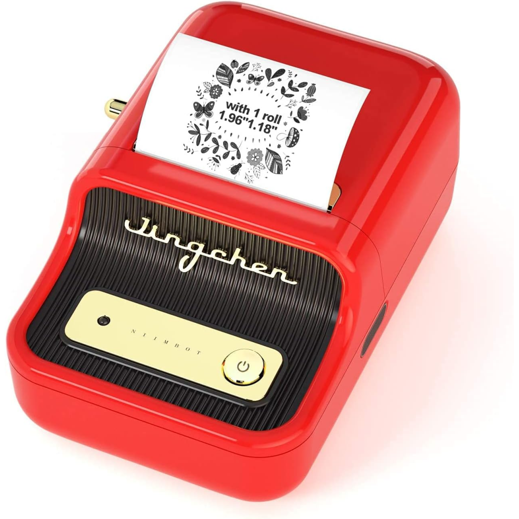 NIIMBOT B21, Taşınabilir, Mürekkepsiz, Termal Etiket Yazıcı (Bluetooth, Type-C) Kırmızı