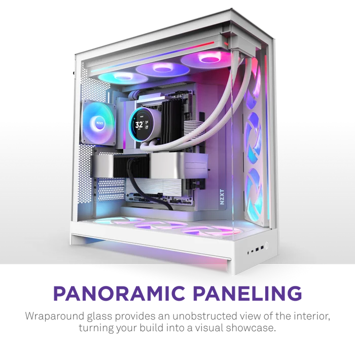 NZXT H9 FLOW RGB 2025 CM-H92FW-R1 Gaming Mid-Tower PC Kasası Beyaz