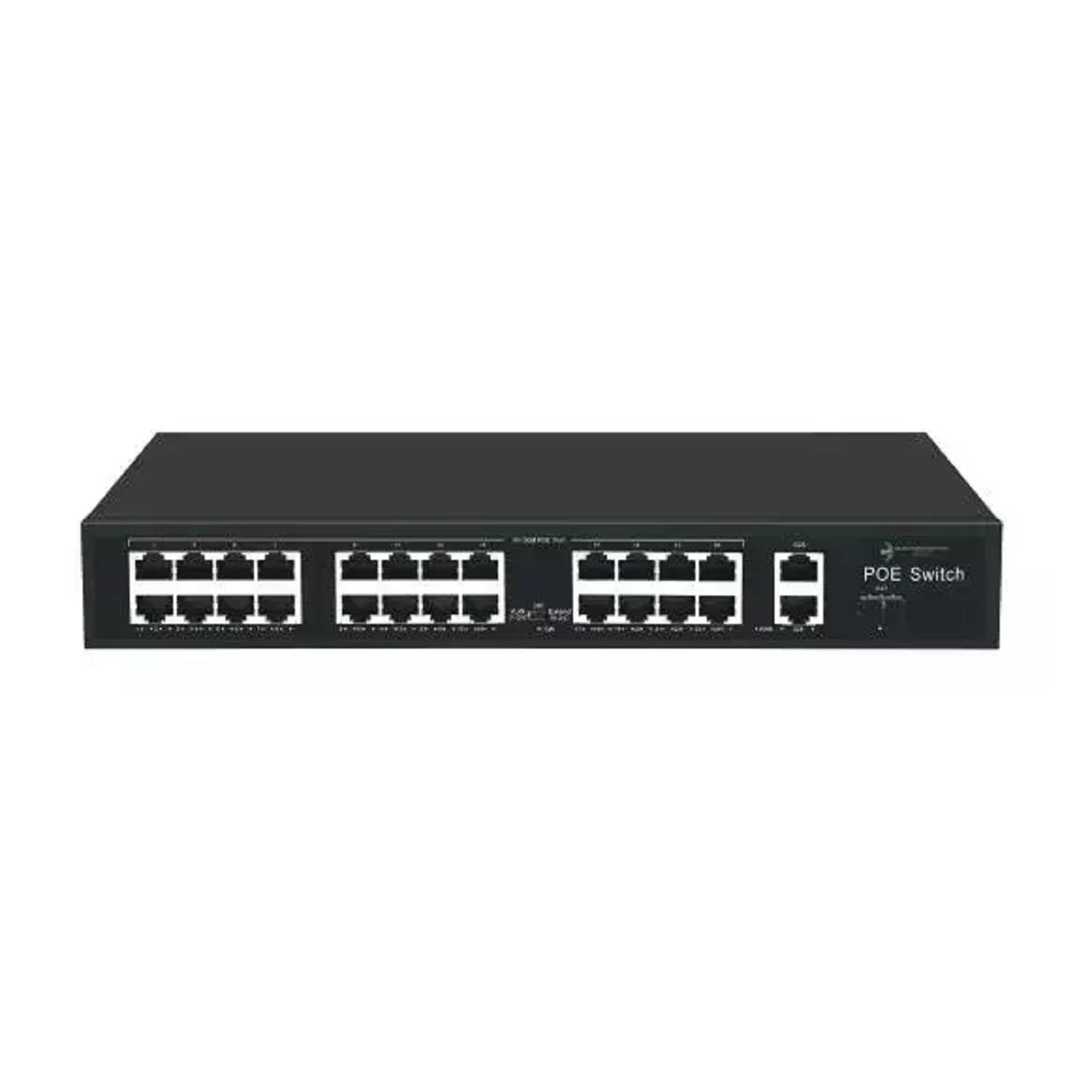 ODS 24port 300w FULL PoE 08ODS-24P2U-300 10/100 2X-UPLINK Yönetilemez Switch.ODSSwitch1-45399