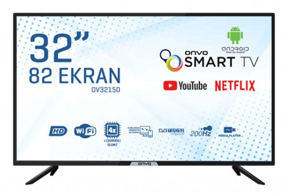 ONVO OV32150 32” 82 EKRAN HD UYDU ALICILI ANDROİD SMART LED TELEVİZYONONVO OV32150 32” 82 EKRAN HD UYDU ALICILI ANDROİD SMART LED TELEVİZYONOnvoTelevizyonlarB04469
