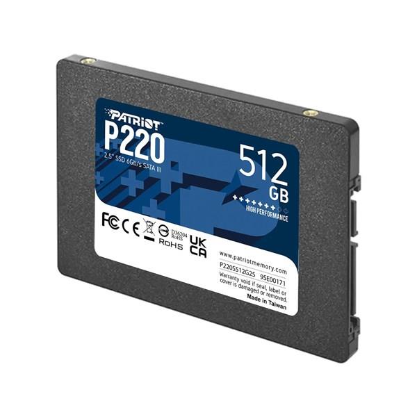 PATRIOT 512GB P220 P220S512G25 550-500MB/s SATA-3 SSD DİSK