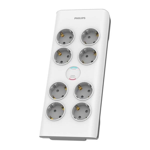 PHILIPS 8-li SPN7080WA/62 900 Joules Akım Koruma Prizi Beyaz