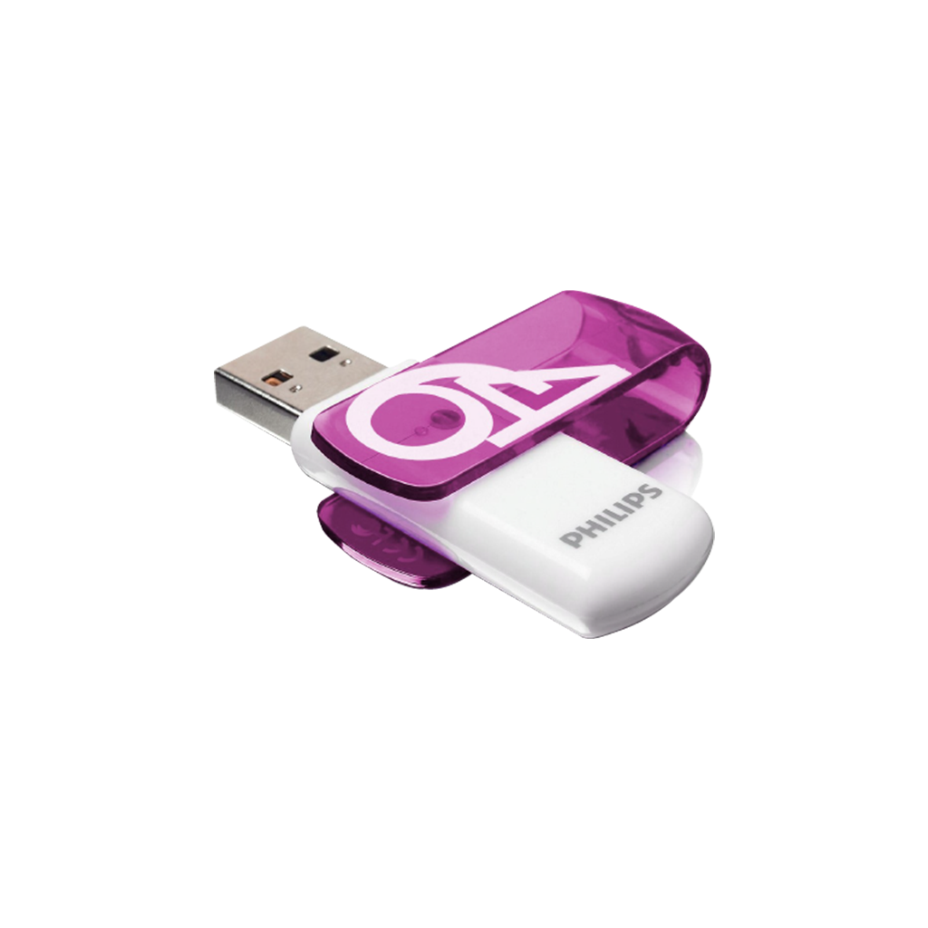 PHILIPS FM64FD05B, 64GB, USB 2.0, Vivid, Mor, Flash Disk