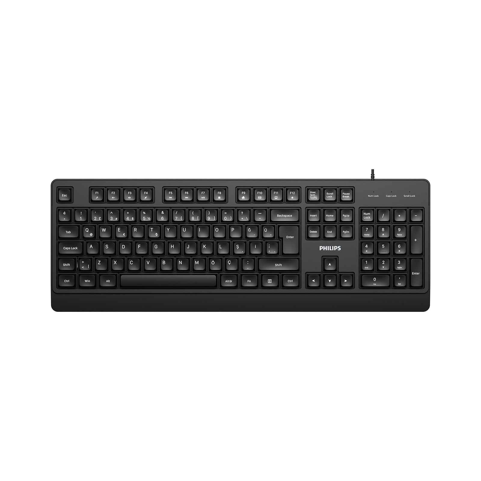 PHILIPS KABLOLU KLAVYE SPK6247B SİYAH