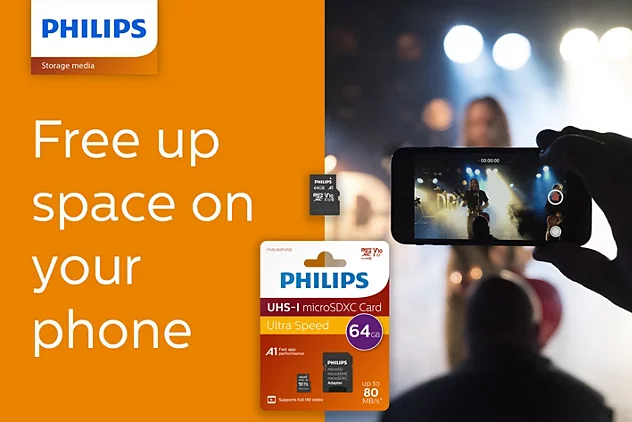 PHILIPS MicroSD 64GB FM64MP45B/00 Class10 Hafıza Kartı