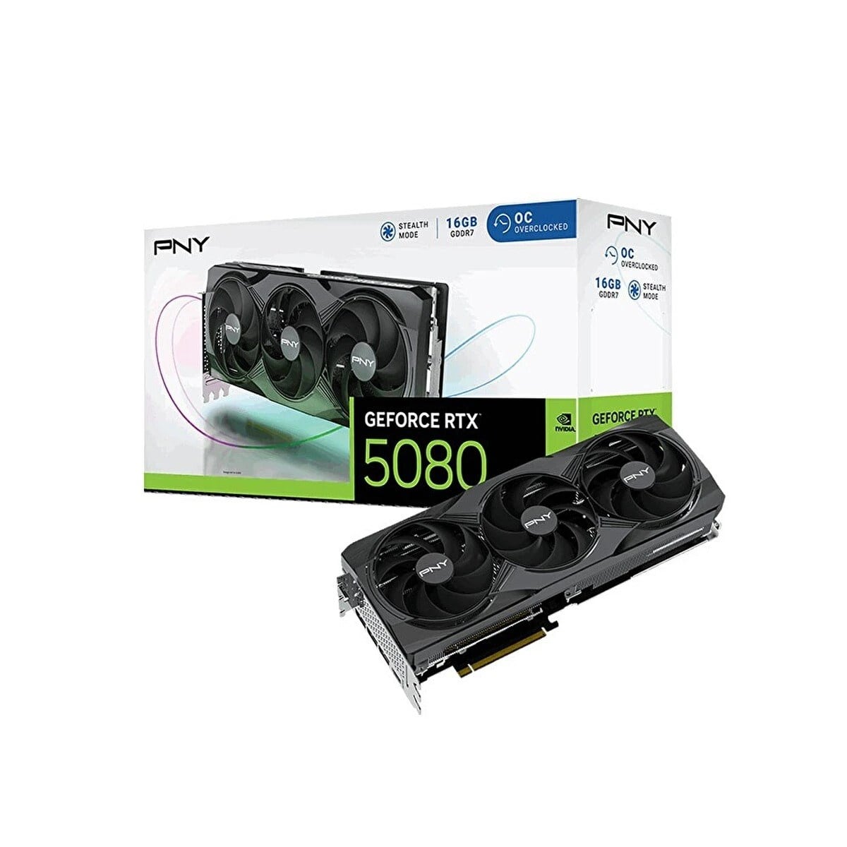 PNY  RTX5080 OC 16GB GDDR7 256Bit 3xDP/1xHDMI(VCG508016TFXPB1-O)