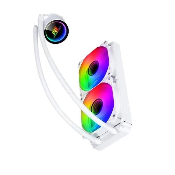 POWERBOOST 240mm DEEP PB-LCS-PI240-W ARGB Sıvı Soğutmalı AM5-1851p İşlemci Fanı Beyaz