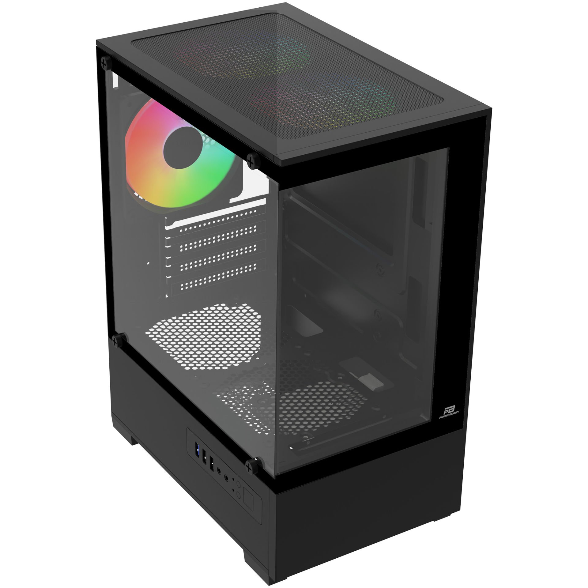 POWERBOOST 500W PB-M5001B 3-Rainbow Fanlı Micro-Tower PC Kasası