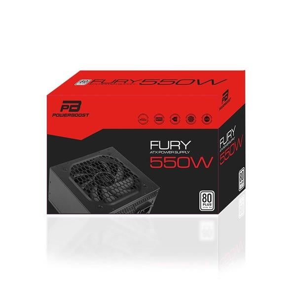 PowerBOOST 550W 80+ FURY BST-ATX550WEU 12cm Fanlı APFC Power Supply