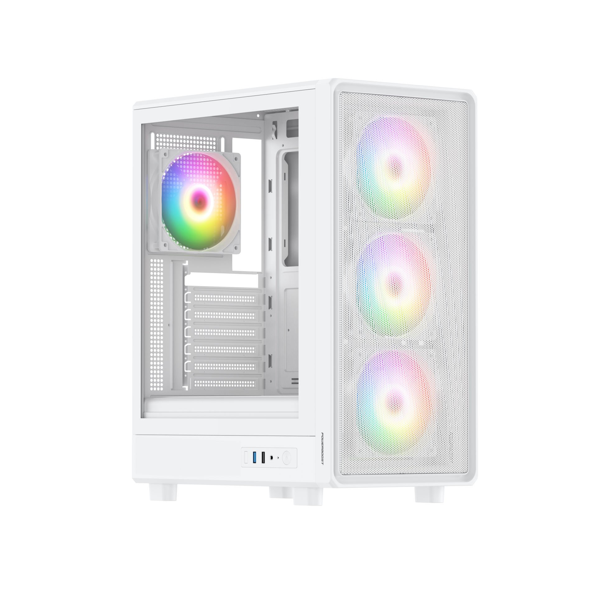POWERBOOST 650W 80+ BRONZE PB-A5065W-650w 4-ARGB Fanlı Gaming Mid-Tower PC Kasası