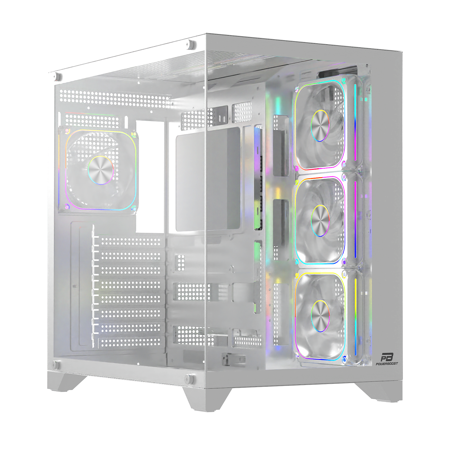 POWERBOOST 750W 80+ BRONZE PB-C9025W 4-ARGB Fanlı Gaming Mid-Tower PC Kasası