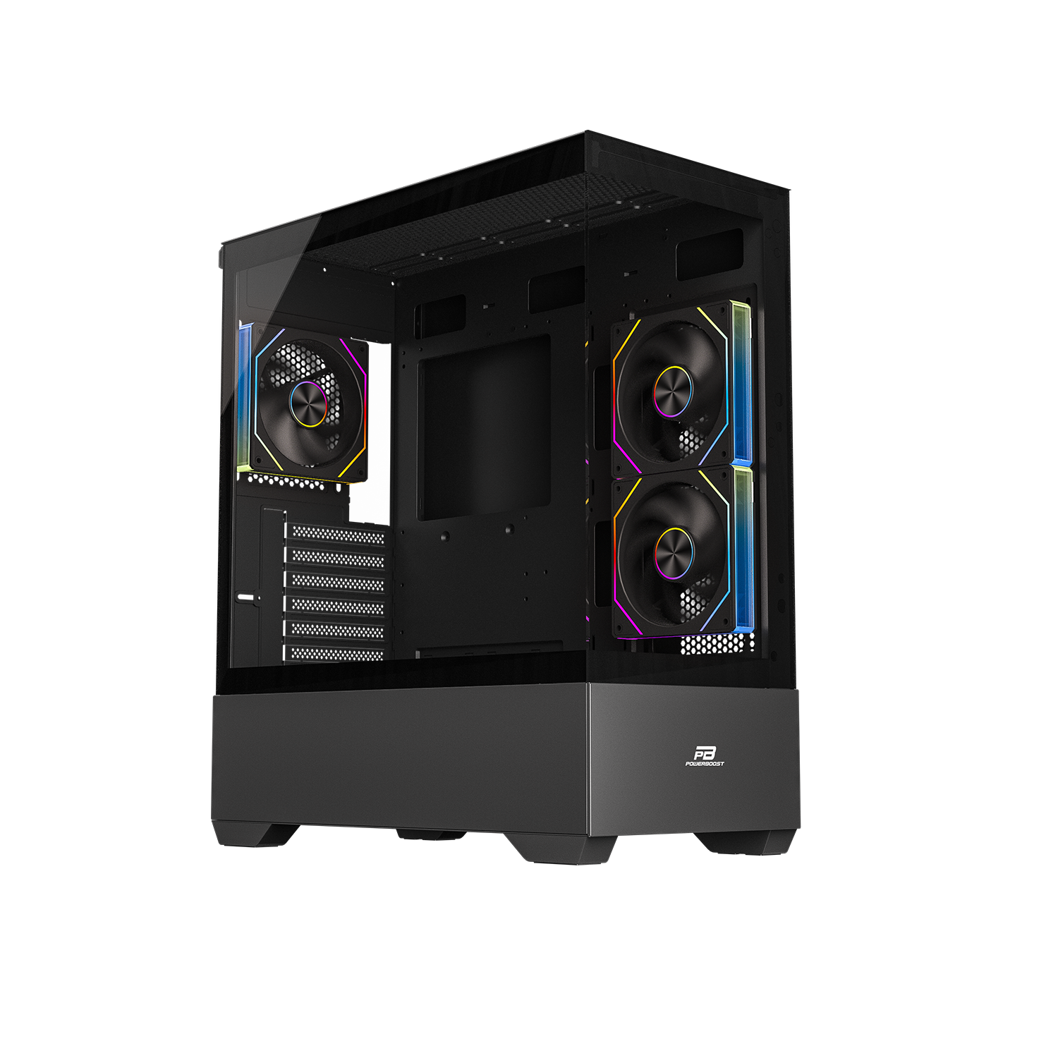 POWERBOOST 750W 80+ BRONZE PB-J9031B 3-ARGB Fanlı Gaming Mid-Tower PC Kasası