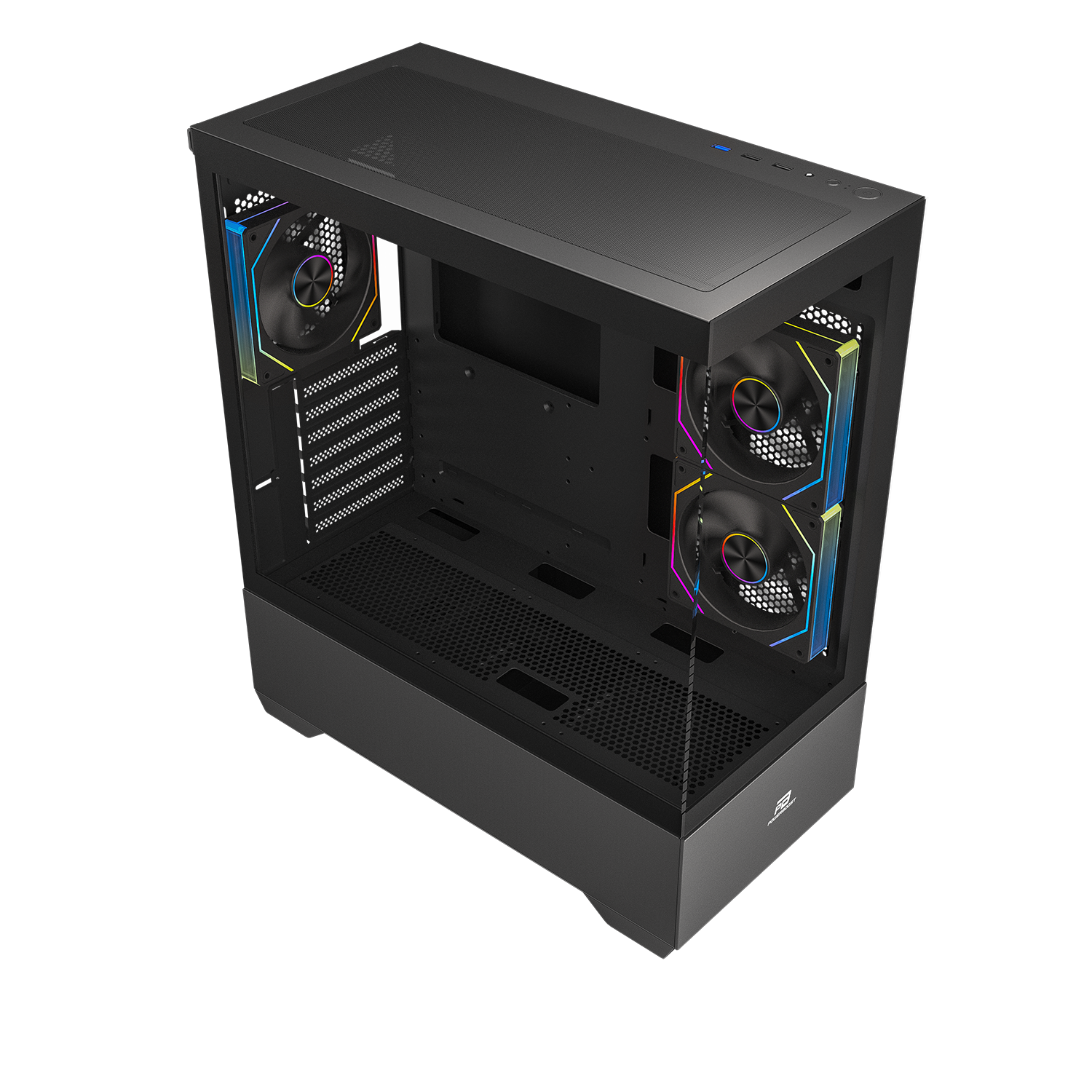 POWERBOOST 750W 80+ BRONZE PB-J9031B 3-ARGB Fanlı Gaming Mid-Tower PC Kasası