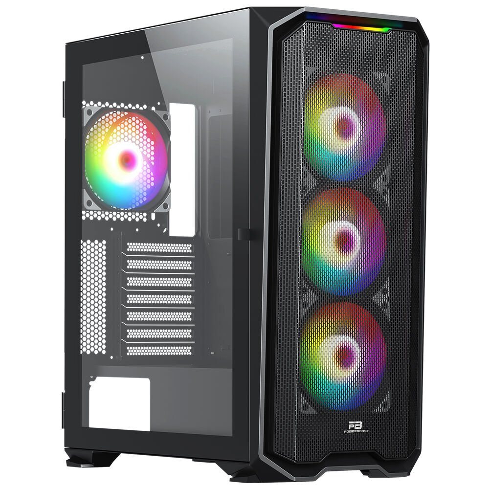 POWERBOOST 850w 80+ Bronze PB-P3720B 4-ARGB Fanlı EATX PC Kasası
