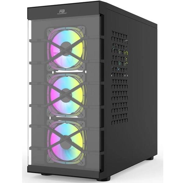 POWERBOOST PB-GR222BB 7-RGB FANLI GAMING MID-TOWER PC KASASI