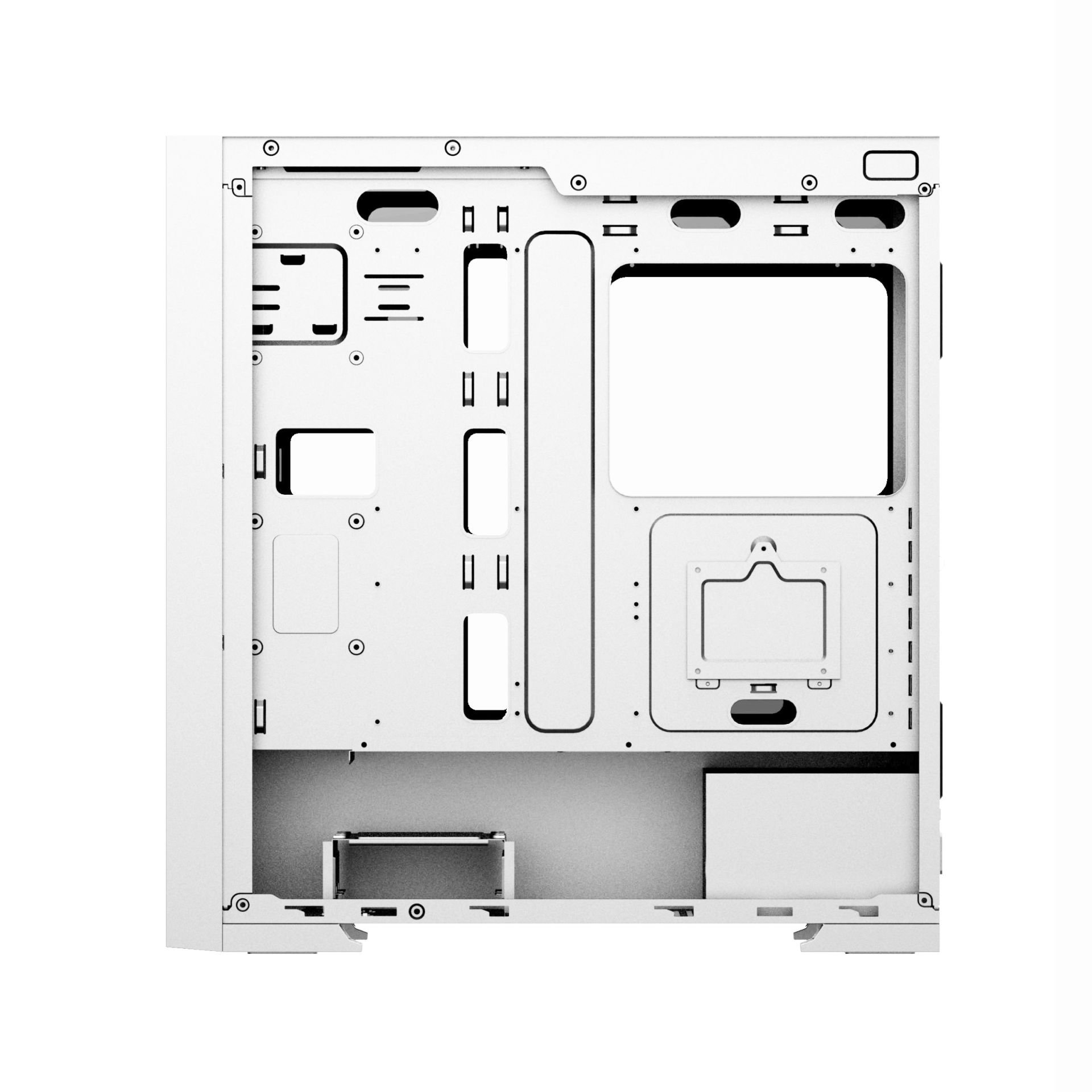 POWERBOOST PB-P1601BW  4-ARGB Fanlı Gaming EATX PC Kasası Beyaz