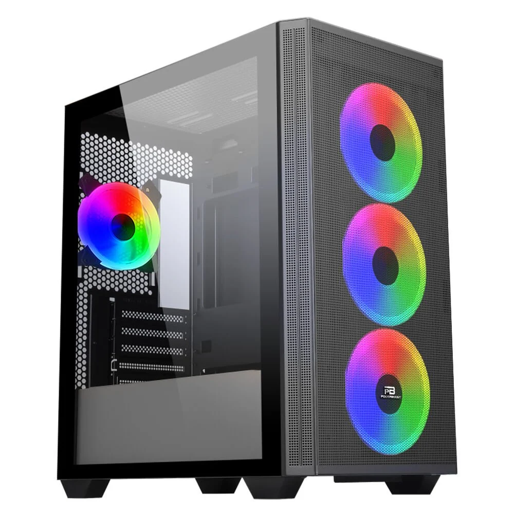POWERBOOST PB-P2252BB 4-ARGB Fanlı Gaming Micro-Tower PC Kasası