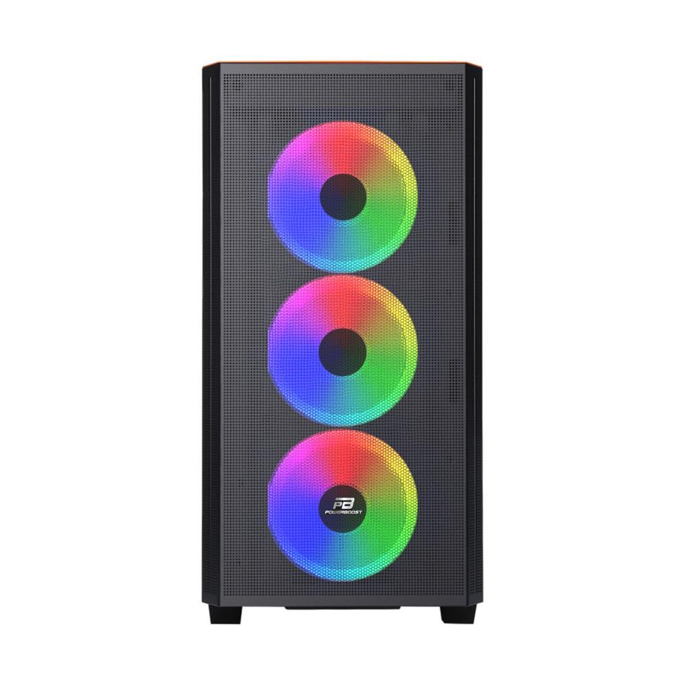 POWERBOOST PB-P2252BO 4-ARGB Fanlı Mid-Tower PC Kasası Turuncu
