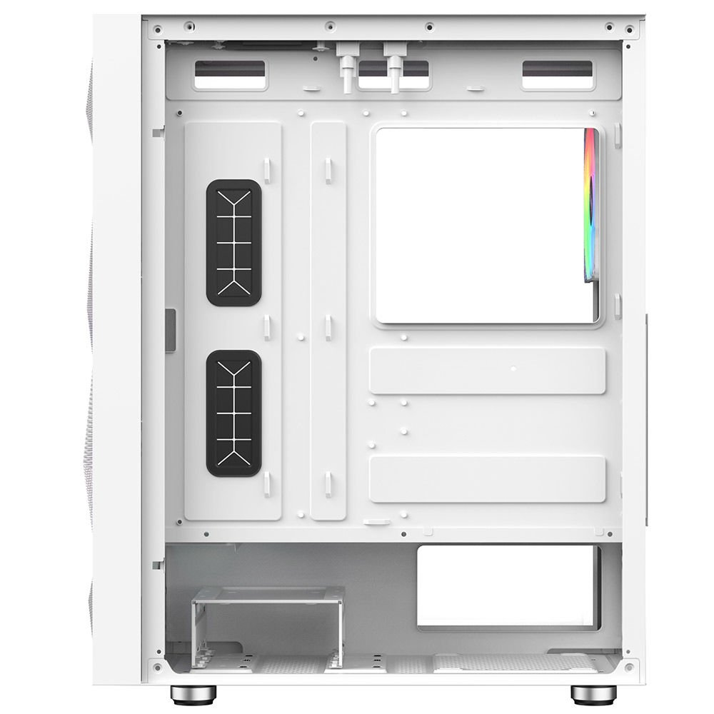POWERBOOST PB-P3509BW 4-ARGB Fanlı Gaming Mid-Tower PC Kasası Beyaz