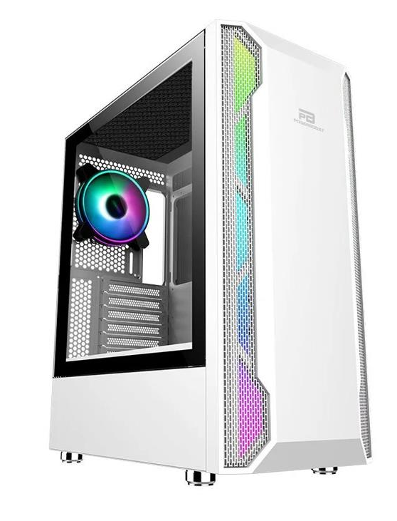 POWERBOOST VK-G3701W 3-RGB Fanlı Gaming Mid-Tower PC Kasası Beyaz