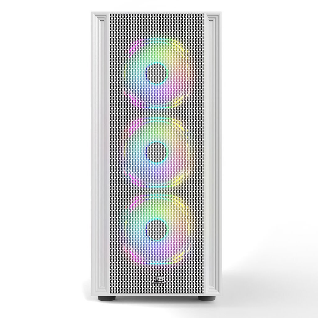 POWERBOOST X-12W 4-ARGB Fanlı Gaming Mid-Tower PC Kasası Beyaz