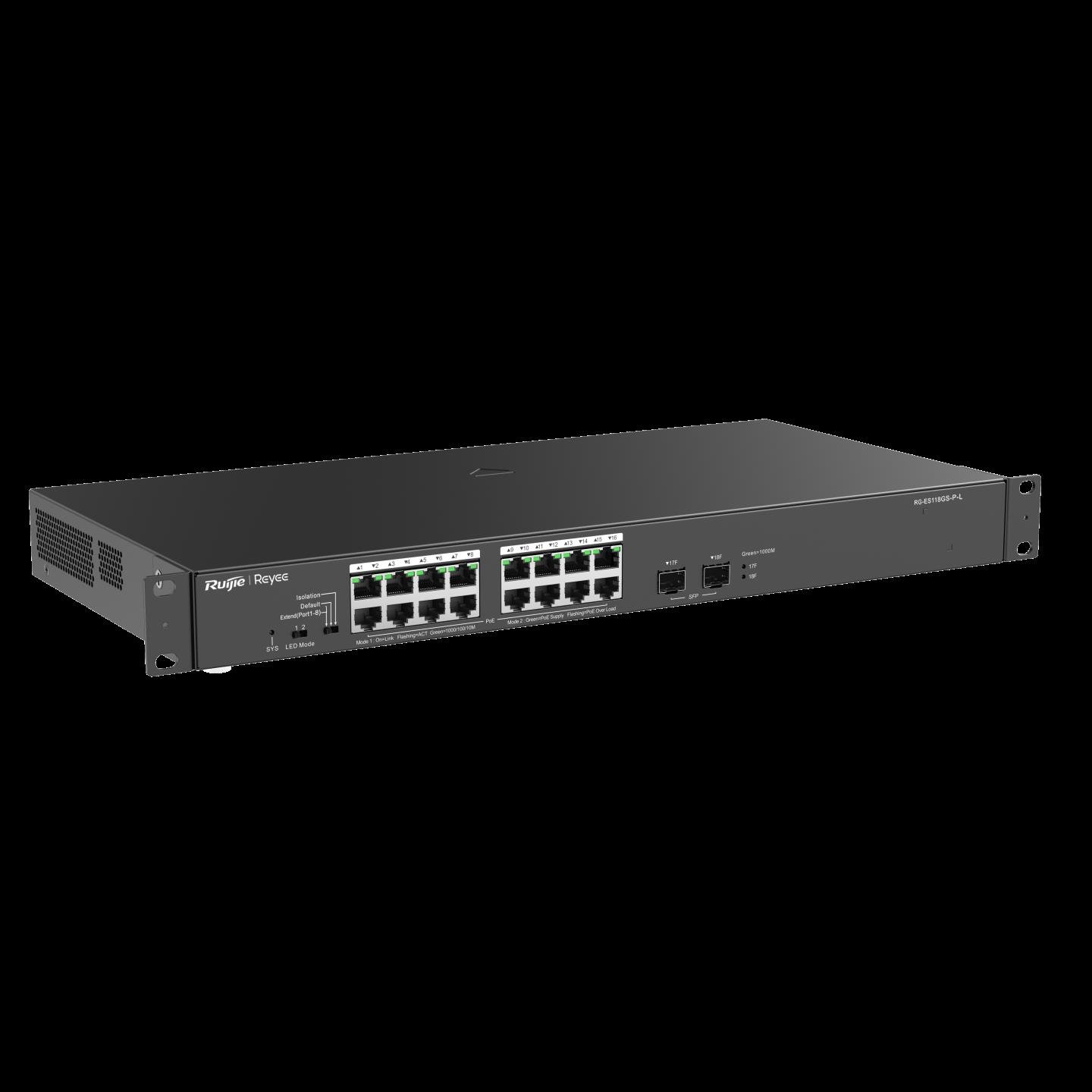RUİJİE-REYEE RG-ES118GS-P-L 18XGE F.GIGABIT 247W POE SWİTCH
