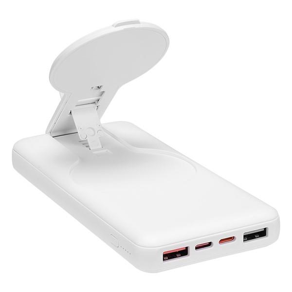 S-link P110 10000mAh PRM PD22.5W+QC3.0 Magsafe 15W Kablosuz Standlı Beyaz Taşınabilir Pil Şarj Cihazı Powerbank