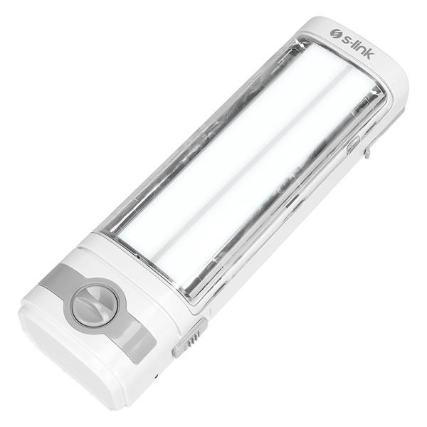 S-link SL-3657 Beyaz-Grey 4V 1500mAh 1+36 Ledli Işıldak