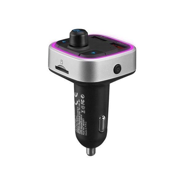 S-link SL-BT401 RGB Bluetooth V5.0 Led Ekran Tf Kart 64G(Max) Çift USB QC3.0+5V/2.4A Hızlı Şarjlı Fm Transmitter