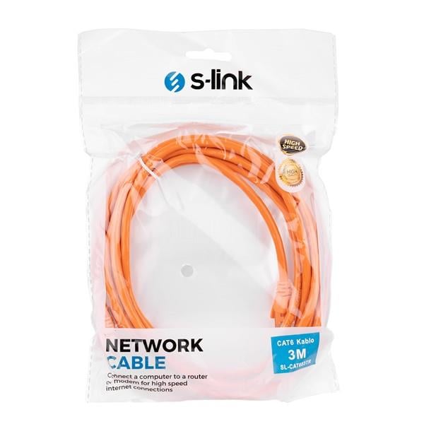 S-link SL-CAT603TR 3m Turuncu CAT6 Patch Kablo