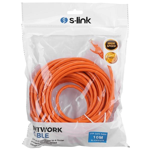 S-link SL-CAT610TR 10m Turuncu CAT6 Patch Kablo