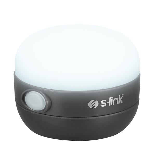 S-link SL-F256 Beyaz ve Kırmızı SMD Ledli Işık Kademeli Pilli Kamp Feneri