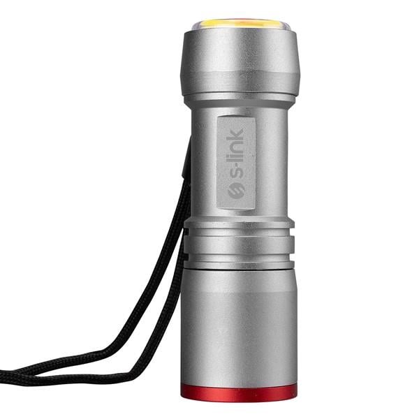 S-link SL-F850 2W COB+3W Led 3x AAA Pil Işık Ayarlı Led El Feneri