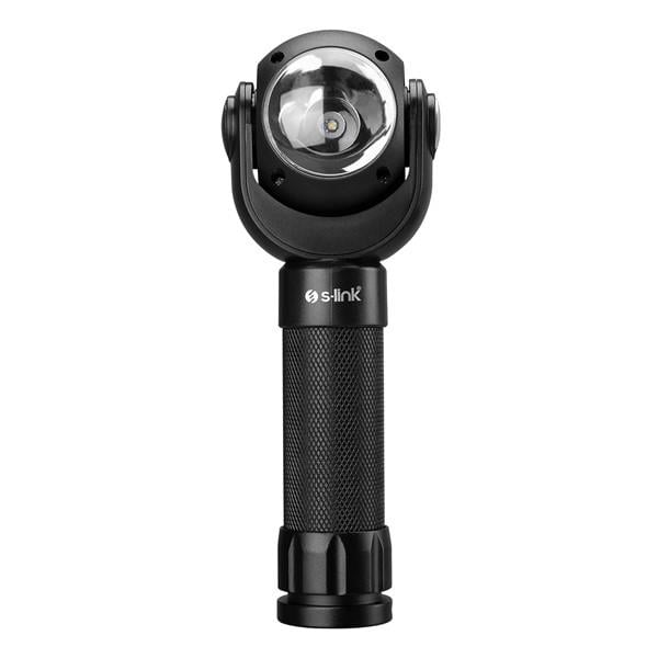 S-link SL-F860 3W Cob+3W Led 3x AAA Pil Dönebilen Çift Başlıklı Manyetik Tutuculu El Feneri