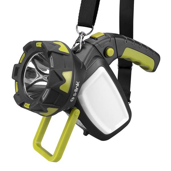 S-link SL-F894 5W LED+18 Beyaz+ 18 Kırmızı Ledli Işık Modlu Döner Kollu USBŞarjlı Elfeneri